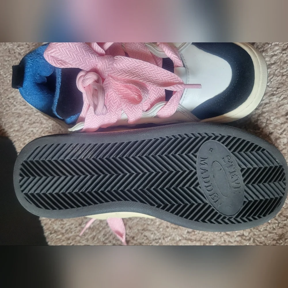 Steve Madden Kids Chunky Sneakers in Pink, White & Black